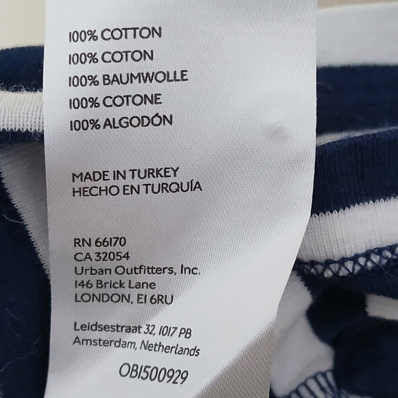 Anthropologie Maeve Sleeveless Cropped Blue+White Striped Sleeveless Top Size M - Picture 6 of 8